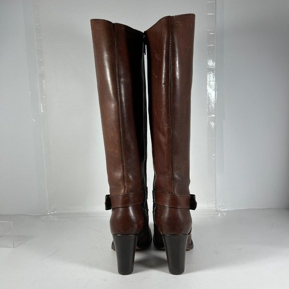 Frye Womens Julia 77435 Brown Leather Zipper Equestrian Riding Boots Size 7 B - Picture 4 of 11